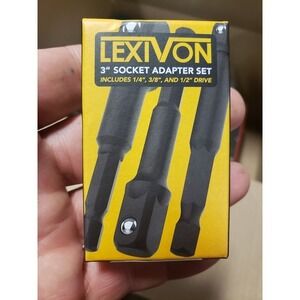 Socket Adapter Set 3-Piece 1/4",3/8",1/2" Drive Bit With Holder